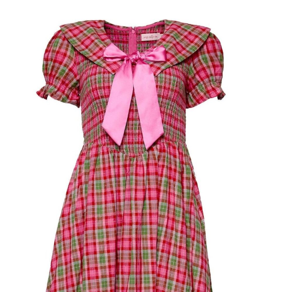 Ivy City Alice Dress in Rosewood Tartan